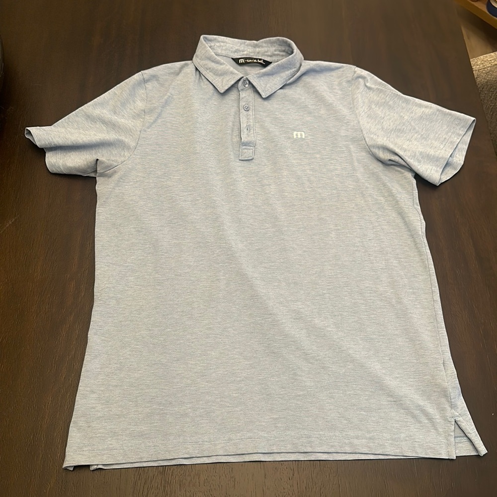 Travis Mathew light blue polo
